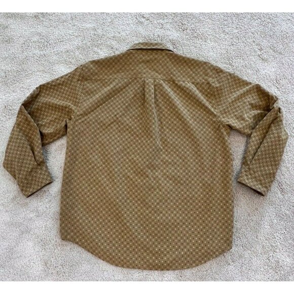 Modern Images Shirt Mens L Soft Brown Tan Check Plaid Long Sleeve Button Front - Picture 2 of 8
